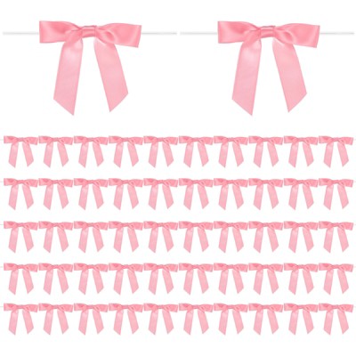Unique Bargains Polyester Multipurpose Use Durable Flexible Gift Wrap Bows 50 Pcs