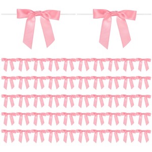 Unique Bargains Polyester Multipurpose Use Durable Flexible Gift Wrap Bows 50 Pcs - 1 of 4