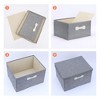 REGALWOVEN Collapsible Fabric Storage Bin with Lid and Handle for Shelves Closet 1 Pc - 3 of 4