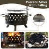 Aoxun Fire Pit 30in with Grill Outdoor Wood Burning 2 in 1 Fire Pit with Fire Poker (Black) - 4 of 4