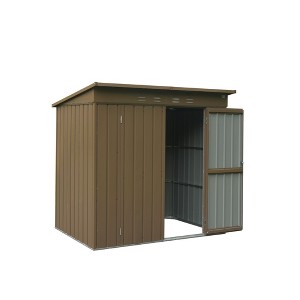 CAVINAS Storage Shed with Lockable Door Weatherproof Galvanized Steel Garden Shed for Backyard, Lawn - 1 of 4