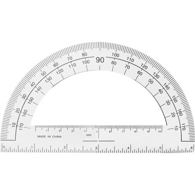 Sparco Plastic Protractor 6" Ruler Base Clear 01490