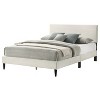 Galano Bayson Wood Frame Full Platform Bed with Headboard in Brooklyn Cream, Brooklyn Gray, Brooklyn Pink - 3 of 4