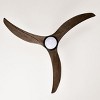 YOOCOZZ Indoor Solid Wood Ceiling Fan with Light, Quiet Reversible Motor and Remote Control - 3 of 4