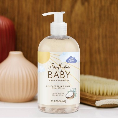 SheaMoisture Baby Wash &#38; Shampoo 100% Virgin Coconut Oil Hydrate &#38; Nourish for Delicate Skin - 13 fl oz