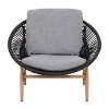 Outdoor PE Rattan Papasan Lounge Chairs,Lounge Chair with Iron Frame for Garden,UV Resistant Chair with Fade Resistant Cushion-Coolbibila - 2 of 4