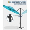 10FT Outdoor Patio Umbrella Large Cantilever w/Base Included Market Sun Shade Windproof Offset with 360-Degree Rotation for Garden Deck Pool Patio - 4 of 4