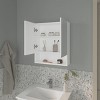 GlasFlength Decorative Wall Mirrors Bathroom Decor Cabinet Accent Mirror Vanity Mirrors Open Shelves for Bathroom Wall, White, 19.7"*5.9"*23.3" - 3 of 4