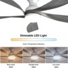 52 Inch Smart Ceiling Fan with Remote Control & Light 5 Reversible Blades APP Control Voice Control Adjustable 3-color LED Light Bedroom Ceiling Fan - 3 of 4