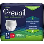 Prevail Daily Unisex Adult Incontinence Underwear,  Pull On with Tear Away Seams, Maximum Absorbency