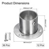 Unique Bargains Stainless Steel Corrosion Resistance Durability Cylindrical Design Closet Rod Brackets 12 Pcs - 2 of 4