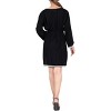 LA LEELA women's Vacation Casual Swim Holiday Beachwear Summer Beach Dress Short Fashion Bathing Suit Cover Ups 8-12 Black, Solid - 3 of 3