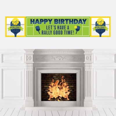 Big Dot of Happiness Let’s Rally - Pickleball - Happy Birthday Decorations Party Banner