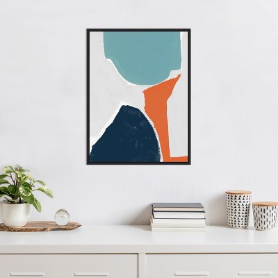 Sylvie Black Framed Abstract Canvas Wall Art 18 x 24 Inches