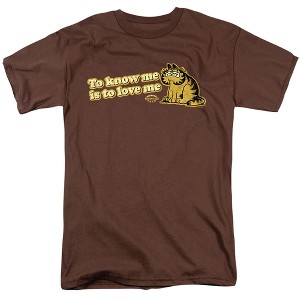 Garfield To Know Me Is To Love Me Adult T-Shirt Coffee - 1 of 4
