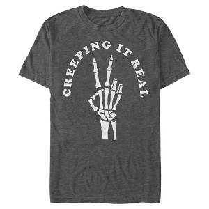 Men's CHIN UP Halloween Creepin' Real Skeleton T-Shirt - 1 of 4