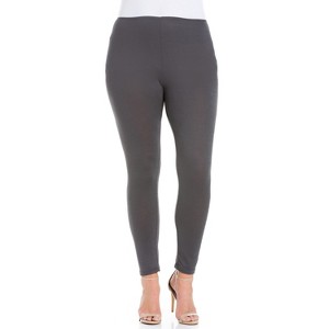 24seven Comfort Apparel Women's Plus Comfortable Ankle Length Leggings - 1 of 4