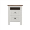 LIVAREEmlen 2-Drawer Farmhouse Wooden End Table with Well-proportioned Design, Wood Side Table with Storage Cabinet for Bedroom - 2 of 4
