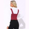 INSPIRE CHIC Women's Faux Suede Vintage Sleeveless Lace Up Zipper Decor Waistcoat Vests - 3 of 4