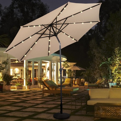 10ft solar led lighted patio umbrella online