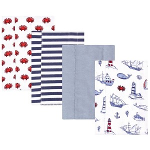 Hudson Baby Cotton Flannel Burp Cloths, Lighthouse, One Size - 1 of 4