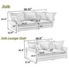 90.55" Modern Sofa Couch, Comfy Upholstered Deep Seat Sofa with Pillows, Convertible Loveseat for Living Room Bedroom Apartment Office - 3 of 4