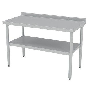 Coucheta Stainless Steel Work Table, Commercial Food Prep Worktable, Heavy Duty Metal Work Table with Adjustable Bottom Shelf - 1 of 4