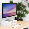 Mount-It! Mesh Computer Monitor Stand Riser | Desk Organizer with 2 Pullout Storage Drawers for Desktop, Laptop, Printer Accessories & Office Supplies - 2 of 4