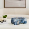 Modern Decorative Box with Lid for Home Decor - Mirrored Jewelry Storage Box and Keepsake Organizer with Marble-Inspired Finish - 3" - 3 of 4