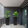 Kumasinova Set of 2 Square Planter Indoor Outdoor,22" High Faux Rattan Flower Pot with Automatic Watering System for Porch,Patio,Backyard - 2 of 4