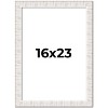 PosterPalooza | Sculpted White Picture Frame - UV Acrylic, Foam Board Backing, Hanging Hardware - 2 of 4