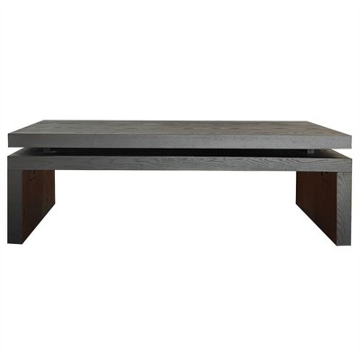OUTSUPPLY Modern Coffee Table, Floating Top Wood Design, Sleek Living Room Center Table with Durable Wood