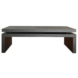 OUTSUPPLY Modern Coffee Table, Floating Top Wood Design, Sleek Living Room Center Table with Durable Wood - 1 of 4