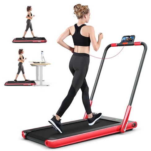 Superfit Up To 7.5mph 2.25hp 2 In 1 Folding Under Desk Treadmill W/ Speaker  Remote Control App, Single Display Screen Red : Target