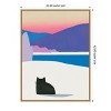 Amanti Art Black Cat Fur in White Snow by Little Dean Framed Canvas Wall Art - 3 of 4