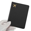 Unique Bargains Gold-stamped Airplane Pattern Passport Holder 1 Pc - 3 of 4
