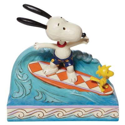 Jim Shore 5.5 Inch Cowabunga! Snoopy Woodstock Surfing Figurines