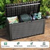 Infurnic Deck Boxes, Outdoor Patio Storage Box with Handle, Waterproof Box for Storage Patio Furniture Garden Tools, Black, 41.93"*17.13"*22.44" - 2 of 4