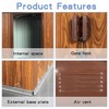 6*6feet Outdoor Metal Storage Shed With Metal Floor Base Lockable Sliding Doors Large Garden Utility Tool Shed, Brown - 4 of 4