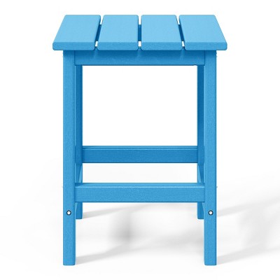 Pacific Blue Square HDPE Adirondack Side Table