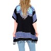 HAPPY BAY Women's Loose Vacation Beachwear Oversized Swim Suit Swim Cover Up Holiday Bikini Party 1X-2X Black Abstract - 2 of 3