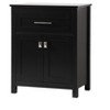 Elegant Lighting 24 Inch Wide Bathroom Storage Freestanding Cabinet In Black - 3 of 4