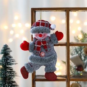 BABYYER Christmas Plush  Doll Ornaments, Santa Claus, Reindeer, Snowman, and Bears Xmas Hanging for Home Holiday Decoration - 1 of 4