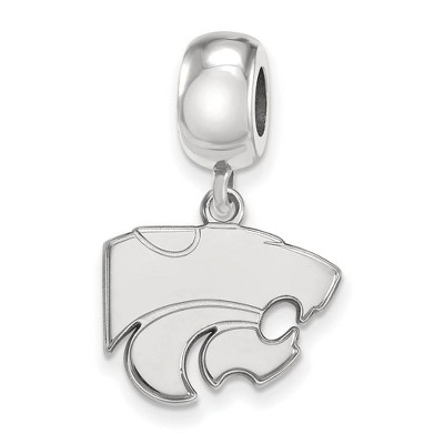 Black Bow Jewelry Sterling Silver Kansas State Wildcats NCAA Bead Charm