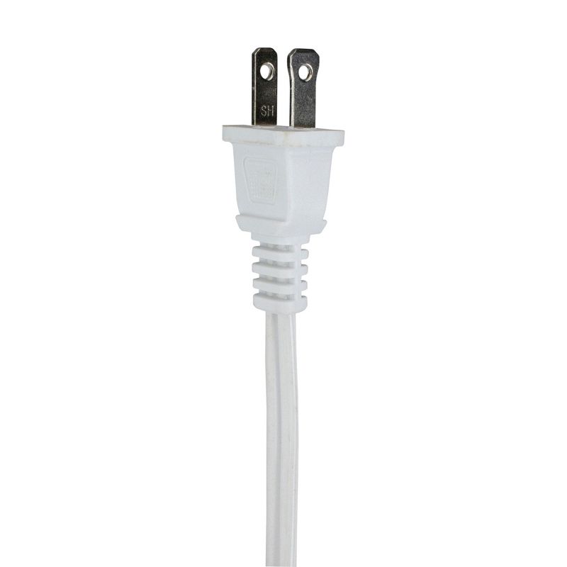 Northlight 15' White Indoor Extension Power Cord with 3-Outlets and Safety Lock, 4 of 5