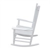 FONTOI Wooden Rocking Chair Porch, Rocker Chairs with High Back, Widen Seat and Armrests for Home Garden, White, 24.29"*45.28"*33.07" - 3 of 4