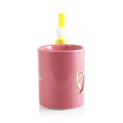 Pink Ceramic Sailor Moon Wand Handle Mug, 13 oz