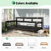 Gulches Patio Swings: Twin Size Porch Swing Daybed with 118-Inch Ropes, Black/Brown/White/Natural Finish - 4 of 4