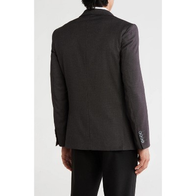 Tahari THB-327 Slim Fit Sharkskin Blazer BLACK 42/L — фото 3