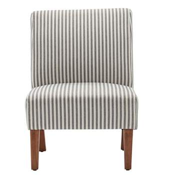 Armless Slipper Accent Chair Striped - WOVENBYRD
